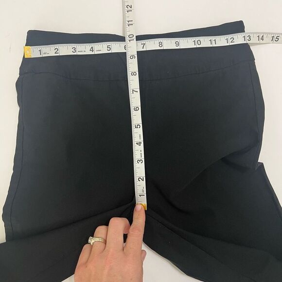 Tribal Black High-Rise Rayon Blend Pull-On Cuffed Cropped Trousers‎ Size 4 - Picture 10 of 12